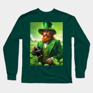 Folk Art Leprechaun Long Sleeve T-Shirt